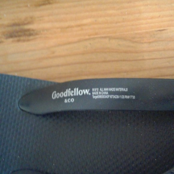 Goodfellow  Men's Black Sandals Size 9-10 - Picture 4 of 4